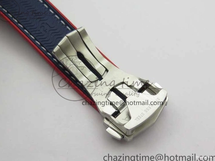 0117 Comfortable Planet Ocean 43.5mm America’s Cup VSF Best Edition White Dial On Blue Gummy Strap A 7900